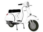 Detail nabídky - Volný čas: Samolepka s motivem skútru Vespa P200 E