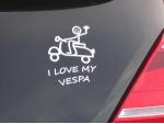 Klikněte pro detailní foto č. 2 - Volný čas: Samolepka s motivem "I love my Vespa"