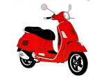Klikněte pro detailní foto č. 3 - Volný čas: Samolepky s motivem skútru Vespa GTS - různé barvy