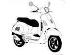 Klikněte pro detailní foto č. 2 - Volný čas: Samolepky s motivem skútru Vespa GTS - různé barvy