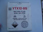 Detail nabídky - Baterie: Kyselina do moto baterie YTX12-BS