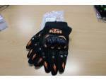 Klikněte pro detailní foto č. 1 - Rukavice: Sportovní dlouhé rukavice Ktm černé s oranžovým motivem.